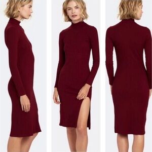 Billie the Label Chic Long Sleeve Burgundy Dress
